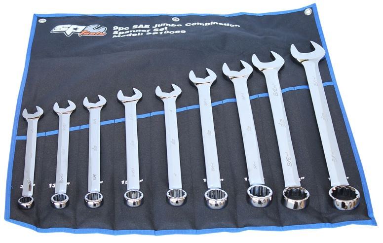 SPANNER SET - ROE QUAD DRIVE JUMBO SAE 9PC - SP10069
