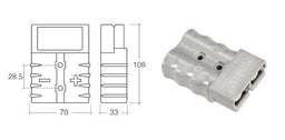 HEAVY-DUTY 350 AMP CONNECTOR HOUSING GREY - 57230