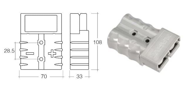 GRY 350A CONN HOUSNG W CONTCTS - 57230BL
