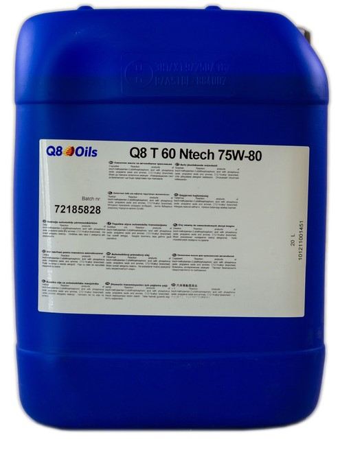 Q8 T60 NTECH 75W-80 SYNTHETIC GEAR OIL - 20L - 101211001451