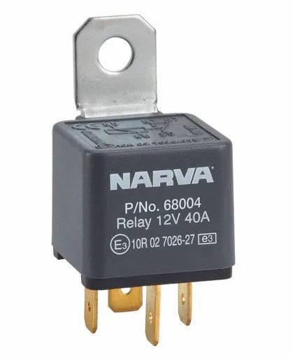 12V 40A NORMALLY OPEN 4 PIN RELAY WITH RESISTOR - 68004