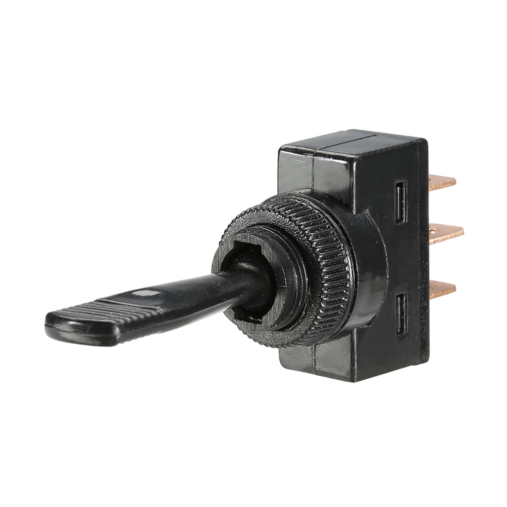 ON/OFF/ON TOGGLE SWITCH- MOUNT OPENING 12.5MM DIAM - 60046BL