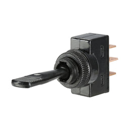 ON/OFF/ON TOGGLE SWITCH- MOUNT OPENING 12.5MM DIAM - 60046BL