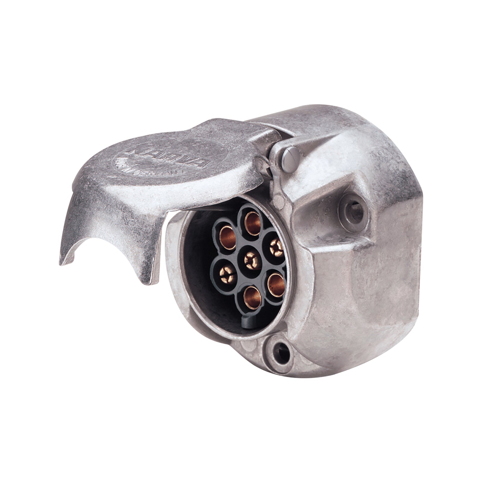 7 PIN LARGE ROUND METAL TRAILER SOCKET BLISTER PK - 82062BL