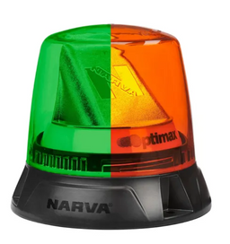 BEACON FLANGE AMBER/GREEN 10-33V OPTIMAX LED - 85660AG