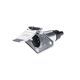 7 PIN SMALL ROUND METAL TRAILER SOCKET - 82032BL