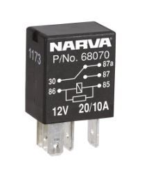12V 20A/10A CHANGE-OVER 5 PIN RELAY W RESISTOR (1) - 68070BL