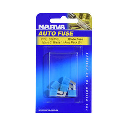 15 AMP BLUE MICRO 2 BLADE FUSE (BLISTER PACK OF 5) - 52415BL