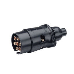 7 PIN LARGE ROUND TRAILER PLASTIC PLUG BL (1) - 82181BL