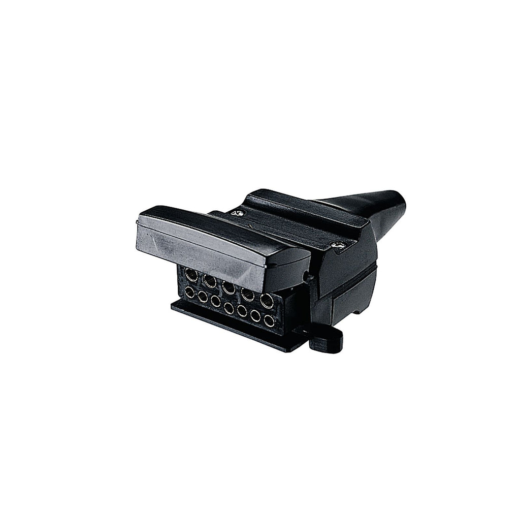 12 PIN FLAT TRAILER SOCKET BLACK BLISTER PACK (1) - 82072BL
