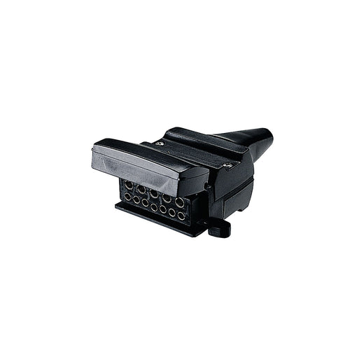 12 PIN FLAT TRAILER SOCKET BLACK BLISTER PACK (1) - 82072BL