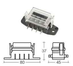 4-WAY STANDARD ATS BLADE FUSE BOX (PACK OF 1) - 54420BL