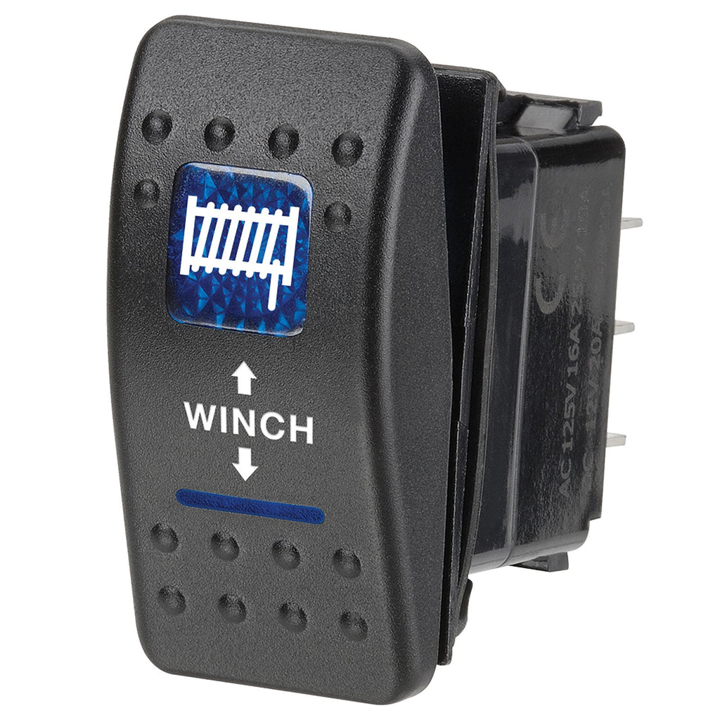 12V ILLUMIN MOM(ON)/OFF/MOM(ON) SEAL ROCKER SWITCH - 63148BL