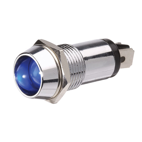 12 VOLT CHROME PILOT LAMP WITH BLUE LED - 62093BL