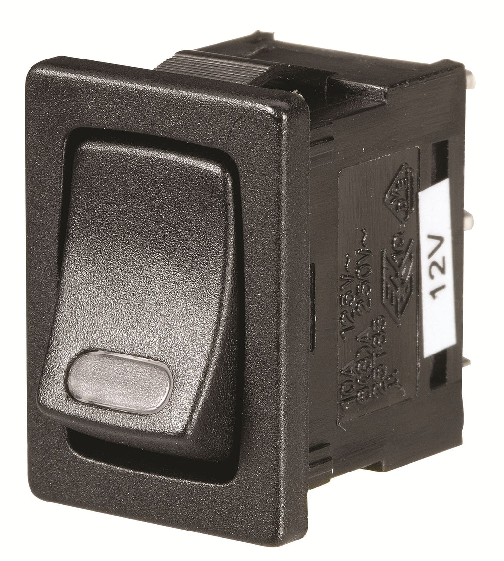 OFF/ON MICRO ROCKER SWITCH WITH RED LED - 62061BL