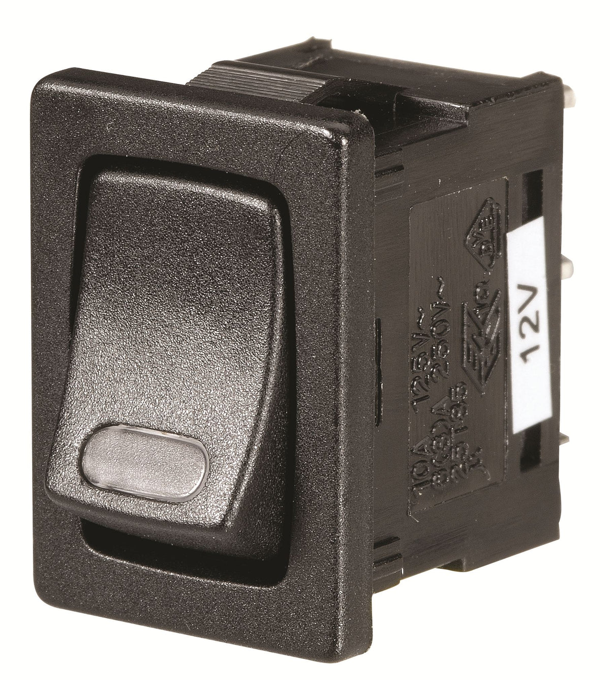OFF/ON MICRO ROCKER SWITCH WITH RED LED - 62061BL