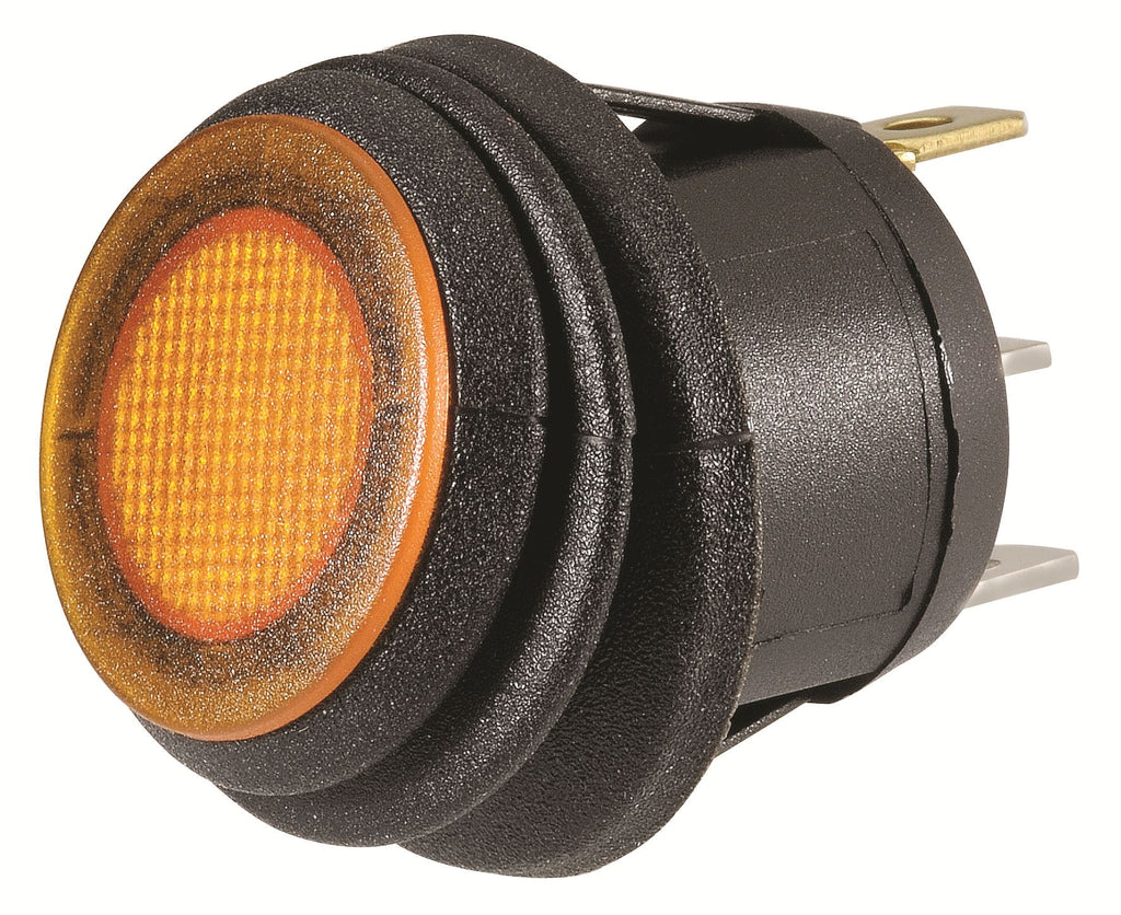 OFF/ON ROCKER SWITCH W WTRPROOF NEOPRENE BOOT+ LED - 62036BL