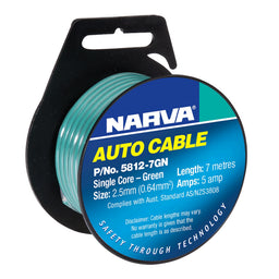 5A 2.5MM GREEN SINGLE CORE CABLE (7M) - 5812-7GN