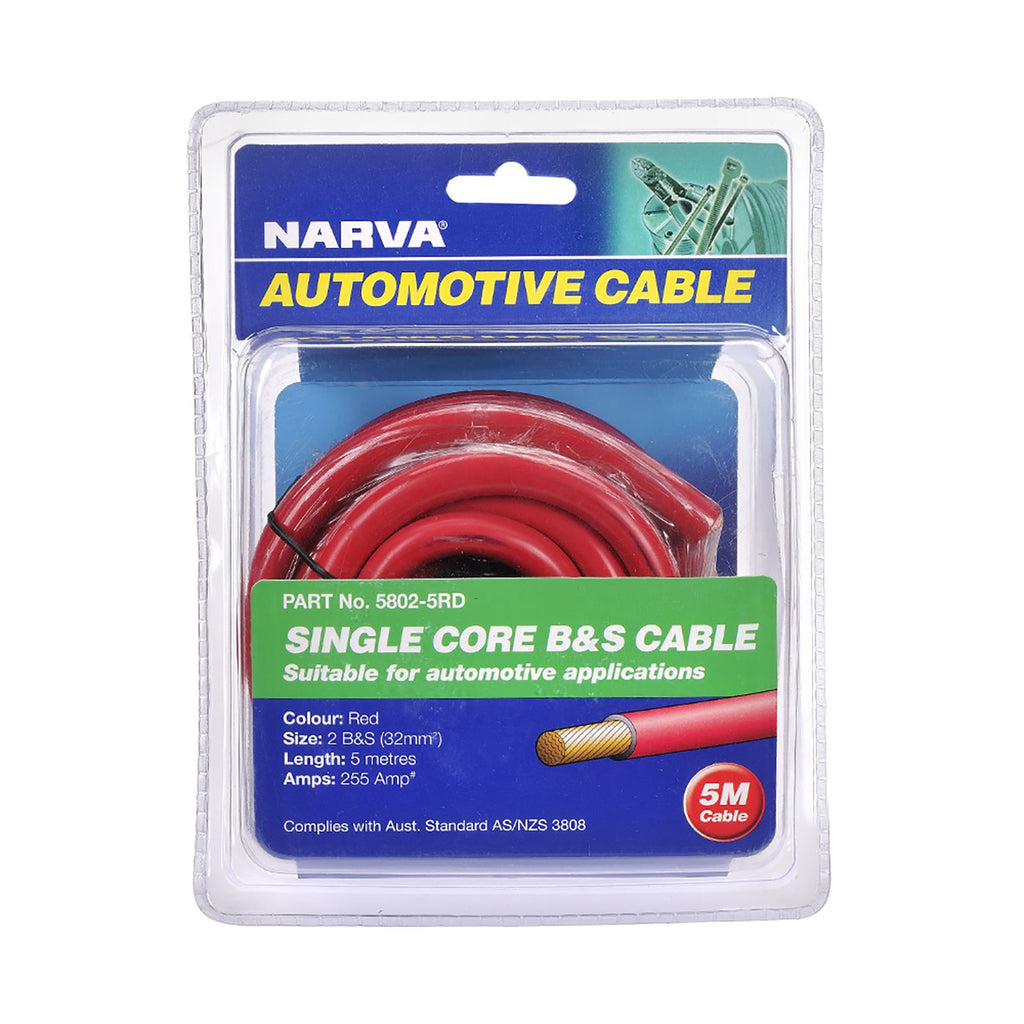 255A RED 2 B&S CABLE (5M) - 5802-5RD