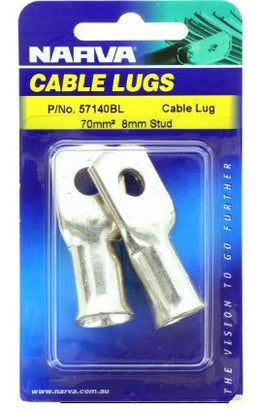 70MM2 8MM STUD FLARED ENTRY CABLE LUG (PACK OF 2) - 57140BL
