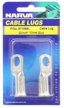 50MM2 10MM STUD FLARED ENTRY CABLE LUG (PACK OF 2) - 57138BL