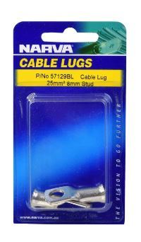 25MM2 8MM STUD FLARED ENTRY CABLE LUG (PACK OF 2) - 57129BL