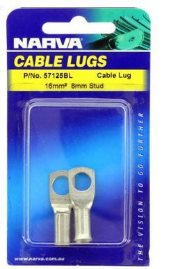 16MM2 8MM STUD FLARED ENTRY CABLE LUG (PACK OF 2) - 57125BL