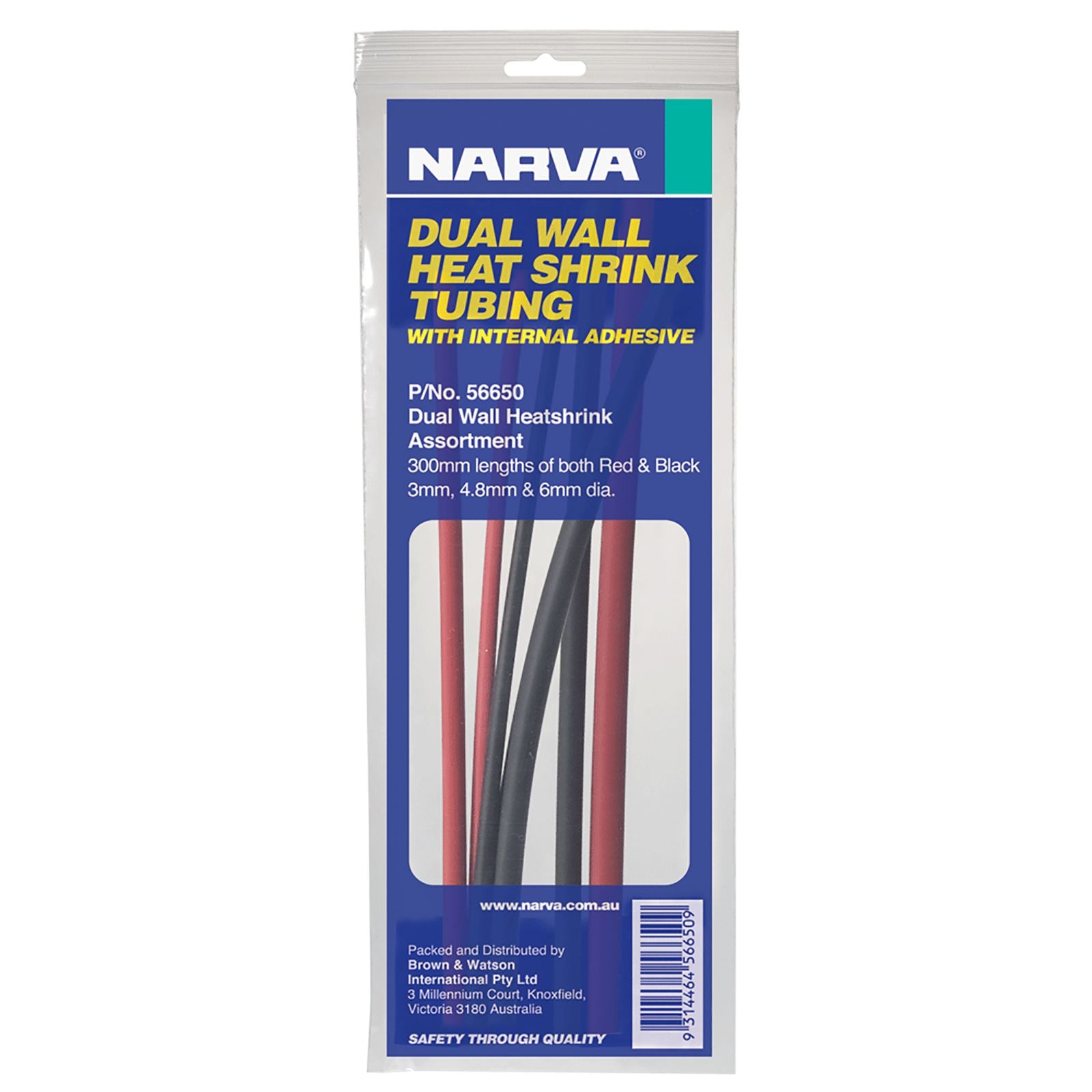 DUAL WALL HEATSHRINK TUBING ASSORT 3MM - 6MM DIAM. - 56650