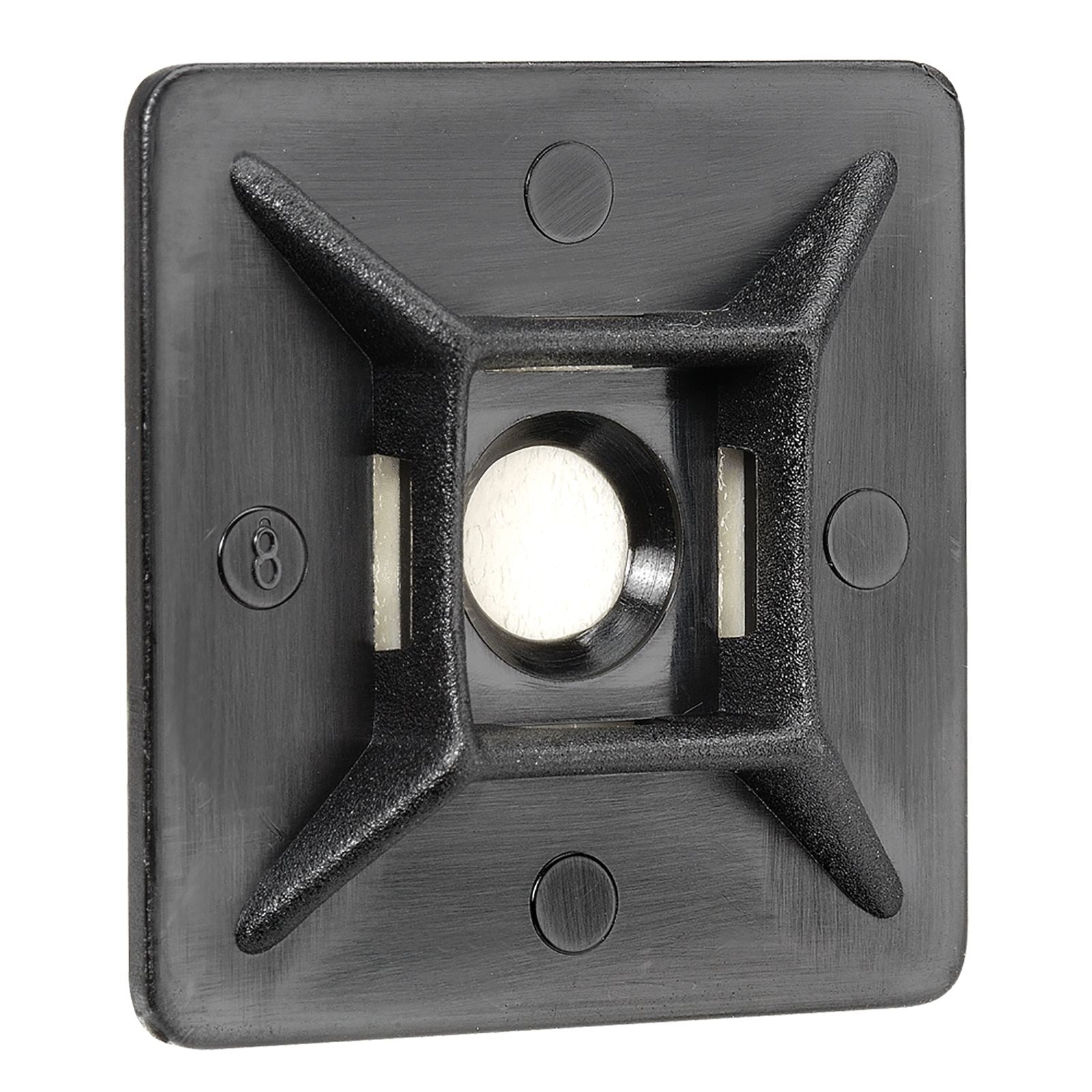 BLACK U.V. WEATHER RESIST CABLE TIE MOUNTS 28X28MM - 56446BL