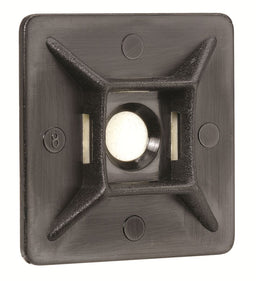 BLACK U.V. WEATHER RESIST CABLE TIE MOUNTS 28X28MM - 56446