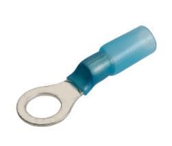 5.0MM ADHESIVE LINED RING TERMINAL BLUE (50 PACK) - 56366