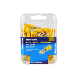 6.3MM RING TERMINAL YELLOW (100 PACK) - 56188