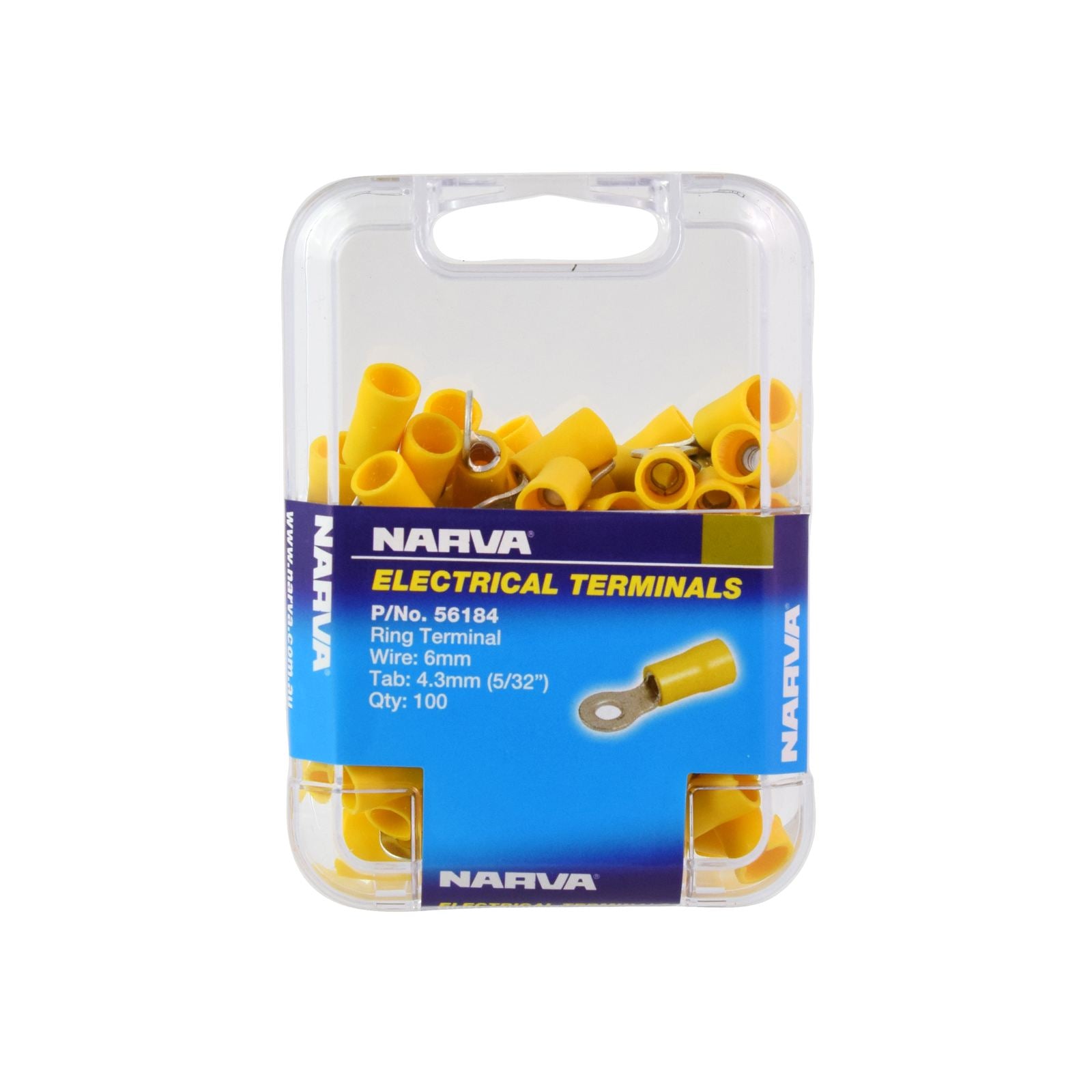 4.3MM RING TERMINAL YELLOW (100 PACK) - 56184