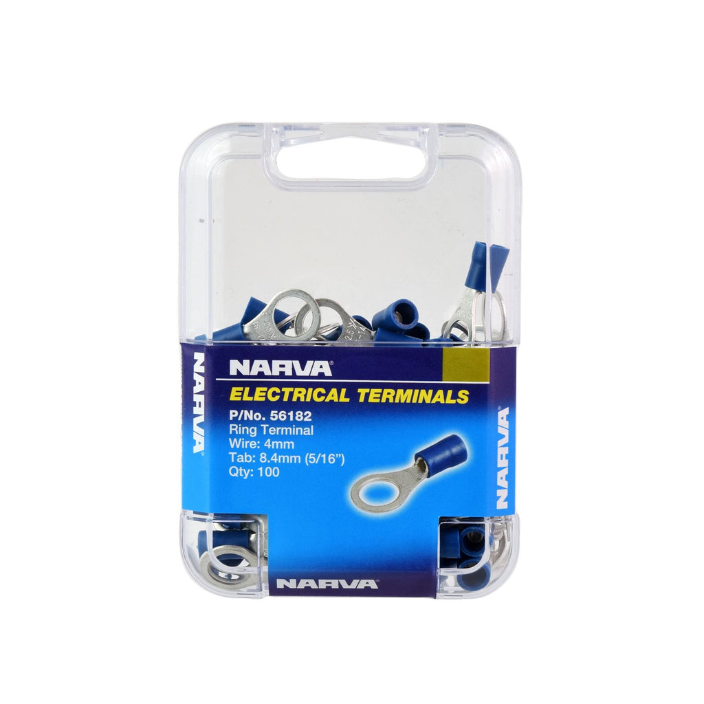 8.4MM RING TERMINAL BLUE (100 PACK) - 56182