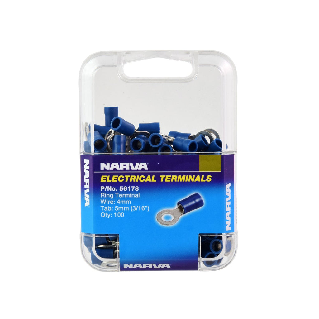 5.0MM RING TERMINAL BLUE (100 PACK) - 56178