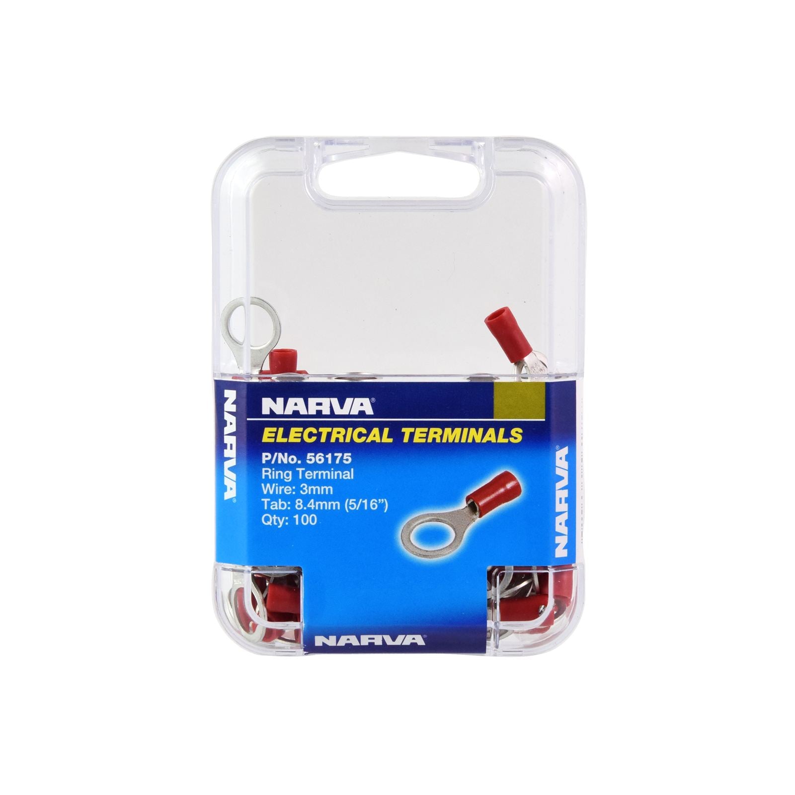 8.4MM RING TERMINAL RED (100 PACK) - 56175