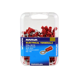 4.3MM RING TERMINAL RED (100 PACK) - 56170