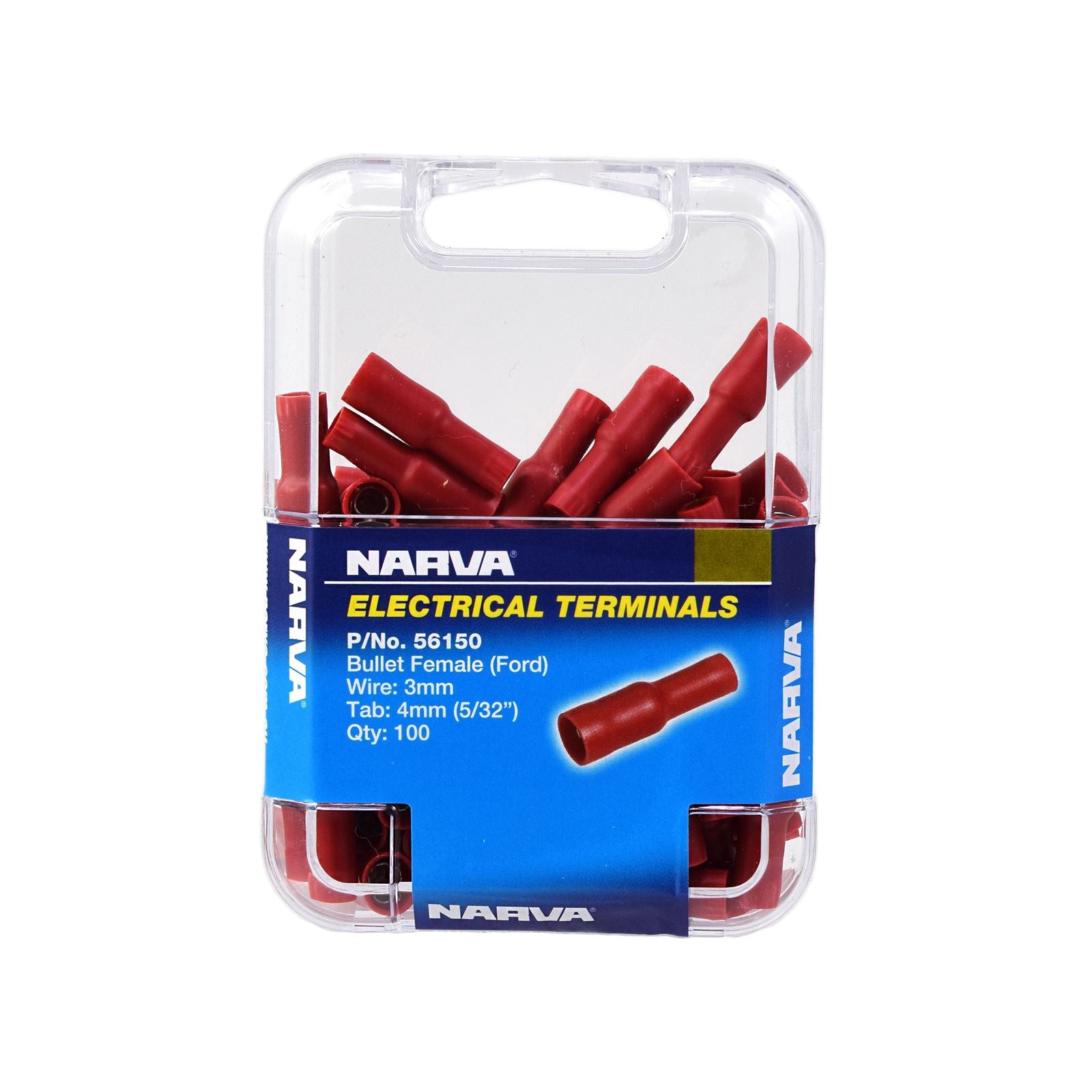 4.0MM FEMALE BULLET TERMINAL RED (100 PACK) - 56150