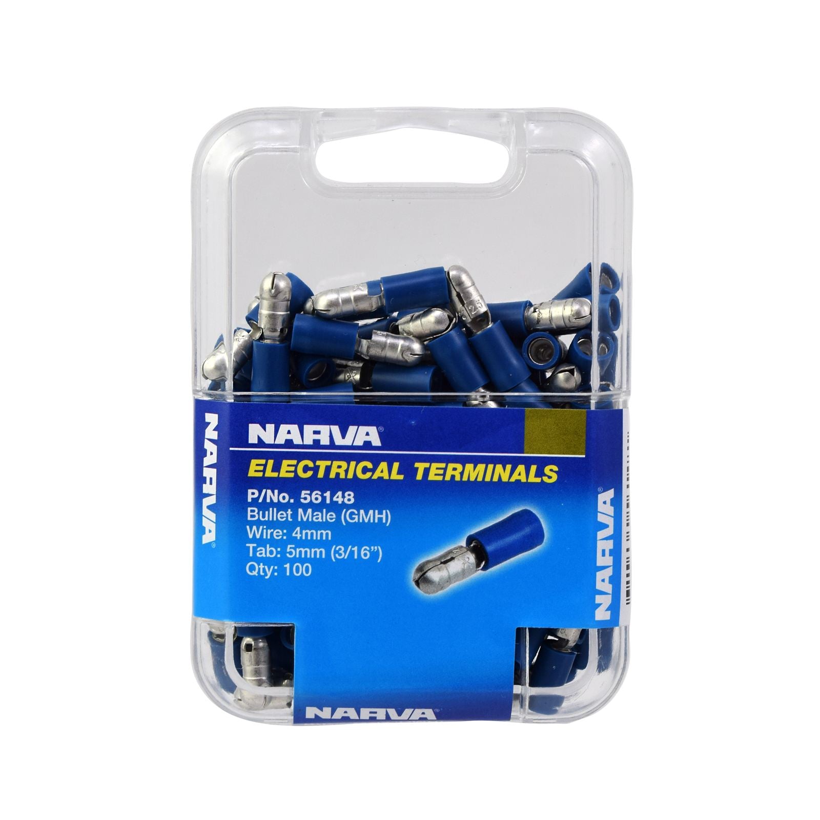 5.0MM MALE BULLET TERMINAL BLUE (100 PACK) - 56148