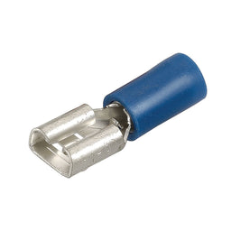 4MM FEMALE BLADE TERMINAL BLUE (100 PACK) - 56136