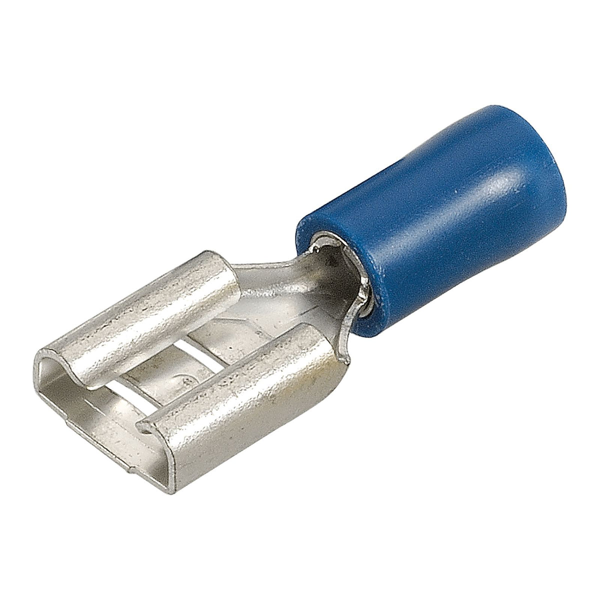 4MM FEMALE BLADE TERMINAL BLUE (100 PACK) - 56137