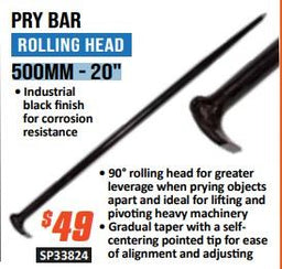 AUTO SPECIALITY - PRY BAR ROLLING HEAD 20" 500MM - SP33824