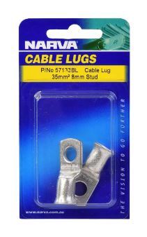35MM2 8MM STUD FLARED ENTRY CABLE LUG (PACK OF 2) - 57133BL