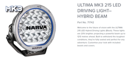 ULTIMA 215 MK3 LED HYBRID BEAM DRIVING LIGHT - 71742