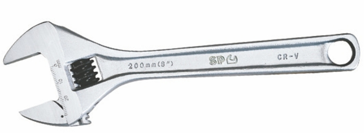 WRENCH ADJUSTABLE PREMIUM CHROME 200MM - SP18062