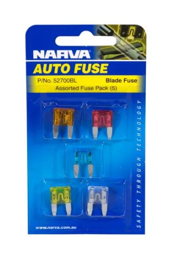 MINI BLADE FUSE ASSORTMENT (5 PACK) - 52700BL