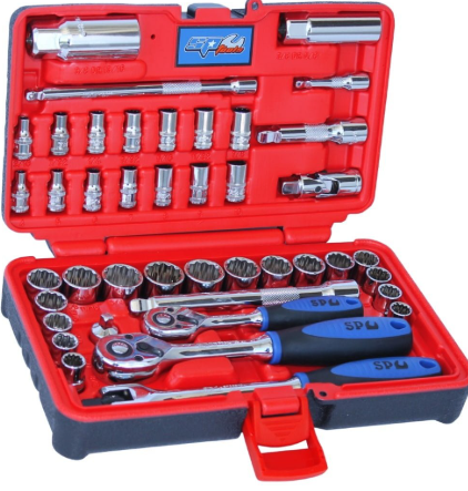 SOCKET SET - 42PC IN X-CASE 1/4"DR & 3/8"DR MET/SA - SP20601
