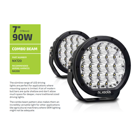 LED 7" SLIM D/LIGHT COMBO KIT (2) - JWNX720
