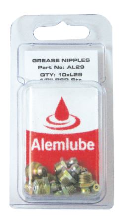 GREASE NIPPLES DISPLAY PACK OF 10, 1/8" BSP STR - AL29
