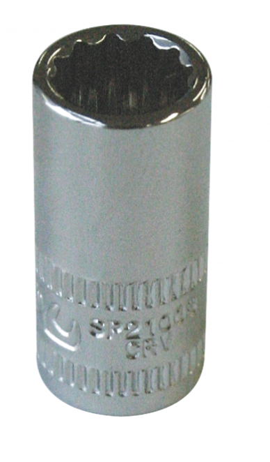 SOCKET - 1/4"DR STANDARD 12PT METRIC 12MM - SP21012